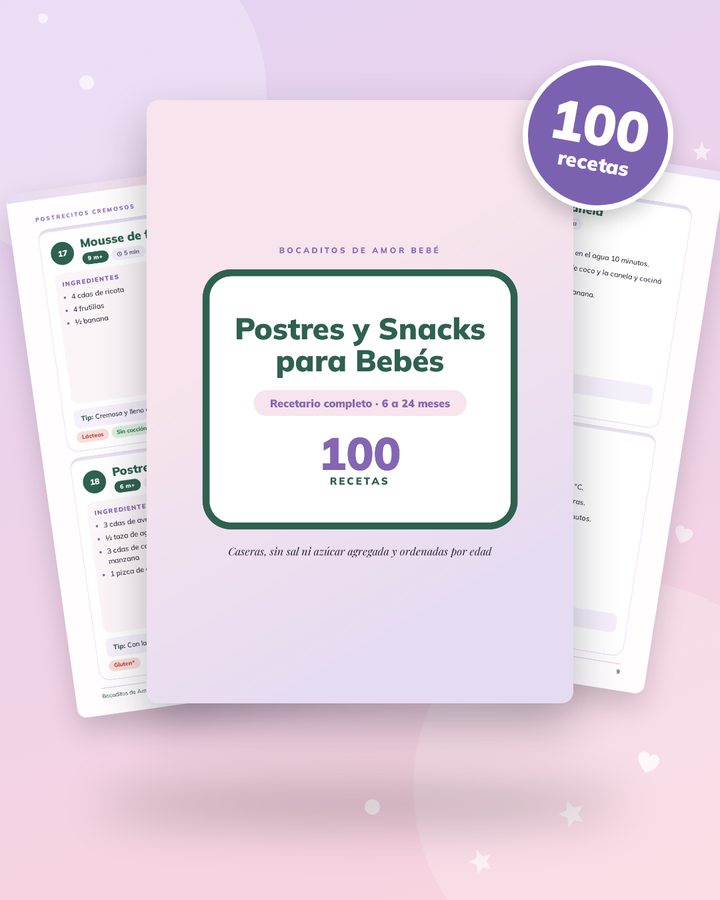 Postres y snacks naturales para bebés