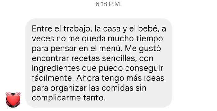 Mensaje de una mamá por Instagram